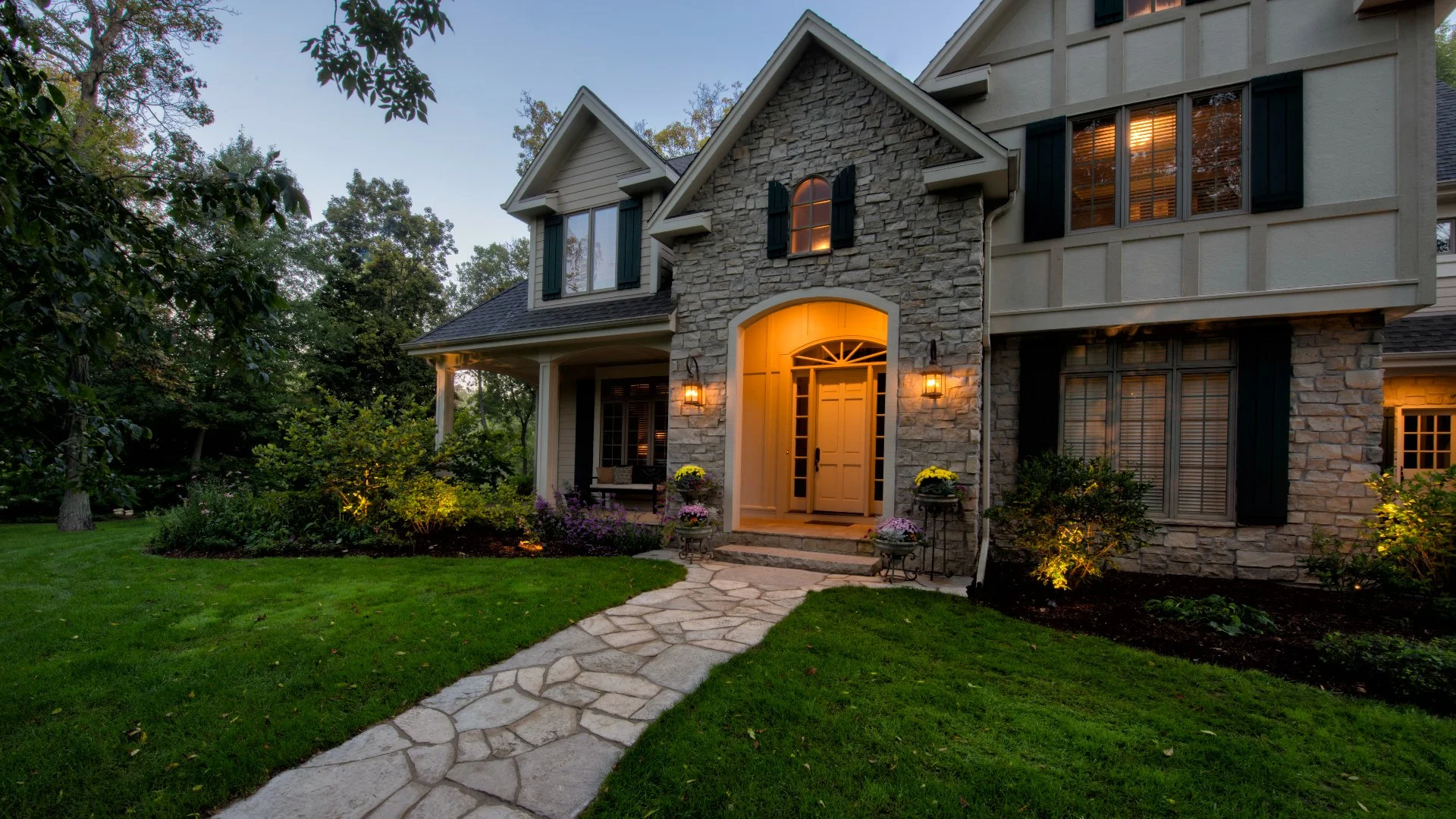 Flagstone walkway
